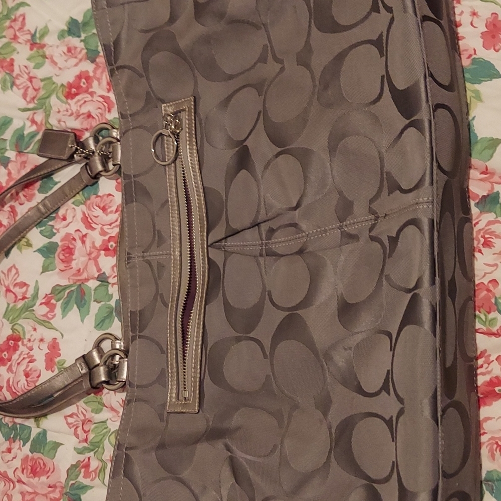Large COACH BAG SILVER